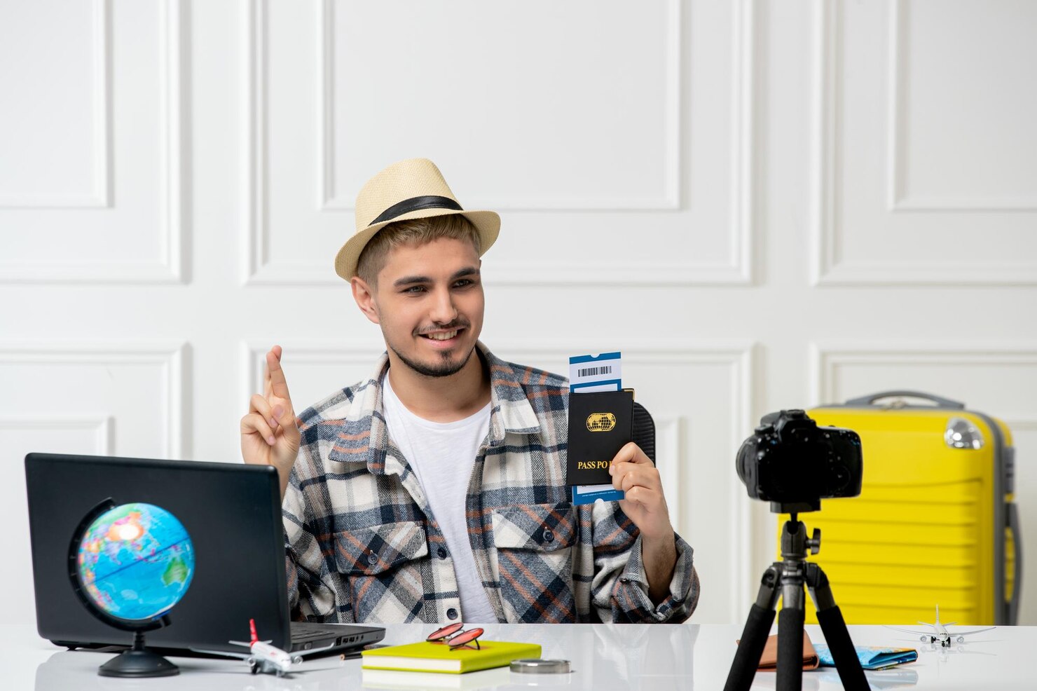 travel-blogger-straw-hat-young-handsome-guy-recording-trip-vlog-camera-dreaming-trip_140725-167223